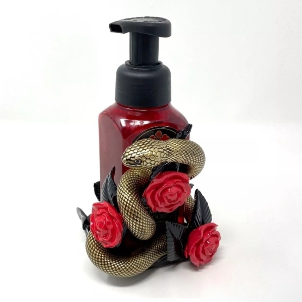 Elegant Gold and Red Snake Hand Soap Holder - Picture 2 of 2
